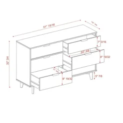 Mid-Century Modern Groove Wood 6 Drawer Dresser - Saracina Home -Baxton Studio Sales Store GUEST 00517b78 51c3 4bd6 b25d 1b4df6d40b7d