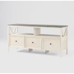 Farmhouse 3 Drawer Wood TV Stand For TVs Up To 65" - Saracina Home -Baxton Studio Sales Store GUEST 0072dd60 ce7c 4443 ae39 8934a2c1febb