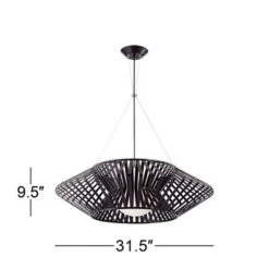 Possini Euro Design Planet Black Large Pendant Light 31 1/2" Wide Mid Century Modern White Glass For Dining Room House Foyer Kitchen Island Entryway -Baxton Studio Sales Store GUEST 00af8dfe bea5 4967 a791 2ff4c5e8b080