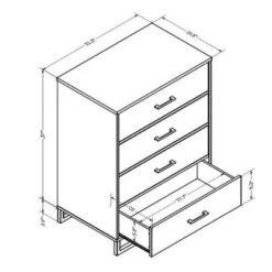 Mixed Material 4 Drawer Dresser - Room Essentials™ -Baxton Studio Sales Store GUEST 0183eaab ffa6 4b7e b8e1 e252b8eb2e08