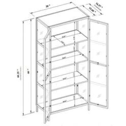 60" Crystal Cove Glass Cabinet Black - Threshold™ Designed With Studio McGee -Baxton Studio Sales Store GUEST 077c9530 b6e5 4ff2 8a6c 21b25ae09cb5