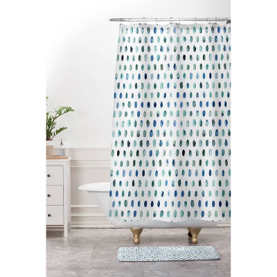Ninola Design Color Palette Shower Curtain Blue - Deny Designs 2 Ninola Design Color Palette Shower Curtain Blue - Deny Designs - Image 2