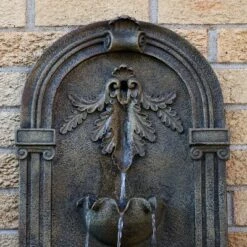 Sunnydaze Decor Sunnydaze 27"H Solar-Powered Polystone Florence Outdoor Wall-Mount Water Fountain -Baxton Studio Sales Store GUEST 07fdcf7f 75f8 461e 8ead 4d26ecf78df3