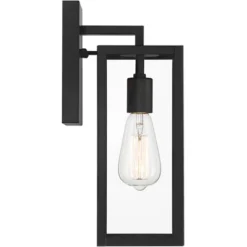 John Timberland Titan Modern Outdoor Wall Light Fixtures Set Of 2 Mystic Black 14 1/4" Clear Glass For Post Exterior Barn Deck House Porch Yard Patio -Baxton Studio Sales Store GUEST 08852a10 2ade 4fdf a9ac edfca79ea1c7