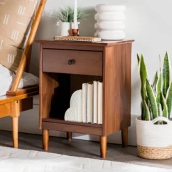 Stiva Classic Mid-Century Modern 1 Drawer Nightstand - Saracina Home 29 Stiva Classic Mid-Century Modern 1 Drawer Nightstand - Saracina Home -Baxton Studio Sales Store GUEST 0a4baa60 f488 4a19 804a 1223b4432508