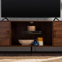 2 Door Mid-Century Modern Wood Storage TV Stand For TVs Up To 80" - Saracina Home -Baxton Studio Sales Store GUEST 0c083b88 b4b8 4267 89b0 b99f64195a36