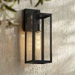 John Timberland Titan Modern Outdoor Wall Light Fixtures Set Of 2 Mystic Black Rectangular Frame 17" Clear Glass For Post Exterior Barn 14 John Timberland Titan Modern Outdoor Wall Light Fixtures Set Of 2 Mystic Black Rectangular Frame 17" Clear Glass For Post Exterior Barn -Baxton Studio Sales Store GUEST 0c674eee 32f6 4379 92bc 367c45f09e00