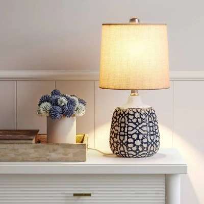 Assembled Ceramic Table Lamp Blue - Threshold™ 2 Assembled Ceramic Table Lamp Blue - Threshold™ - Image 2