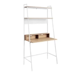 36" Writing Desk With Open Storage Ladder Bookshelf - Saracina Home 23 36" Writing Desk With Open Storage Ladder Bookshelf - Saracina Home -Baxton Studio Sales Store GUEST 108fd04d 734b 4161 811d 43686b237442