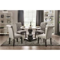 Buckley Round Dining Table White/Black - HOMES: Inside + Out -Baxton Studio Sales Store GUEST 17dd978a 28e1 4833 ade1 00d94cfb1beb