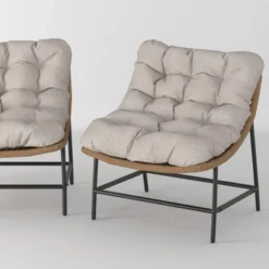 2pk Papasan Scoop Outdoor Patio Chair - Natural - Saracina Home -Baxton Studio Sales Store GUEST 18ea1553 1254 4430 a073 0b220be60076