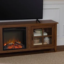 Tasi Transitional Farmhouse Glass Window Pane Door With Electric Fireplace TV Stand For TVs Up To 80" - Saracina Home 26 Tasi Transitional Farmhouse Glass Window Pane Door With Electric Fireplace TV Stand For TVs Up To 80" - Saracina Home -Baxton Studio Sales Store GUEST 1b7e41d8 8ce5 4d62 aab3 807810439b3d