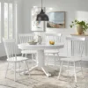 5pc Kale Pedestal Dining Set - White - Buylateral