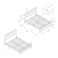 Waldorf Metal Bed - Room & Joy -Baxton Studio Sales Store GUEST 1d6d3952 641b 4796 9aef f458cb803853