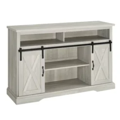 Transitional Sliding Barndoor Highboy TV Stand For TVs Up To 58" - Saracina Home 36 Transitional Sliding Barndoor Highboy TV Stand For TVs Up To 58" - Saracina Home -Baxton Studio Sales Store GUEST 1e7753a0 161a 461f a869 c017e7263cc2
