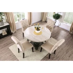 Buckley Round Dining Table White/Black - HOMES: Inside + Out -Baxton Studio Sales Store GUEST 1eaec16e a22c 4046 aa25 778fad2ef351