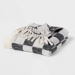 60"x80" Woven Cotton Checkered Bed Throw - Threshold™ -Baxton Studio Sales Store GUEST 21ece0cd d5f6 45ed 8de5 f3cde6fa73bb