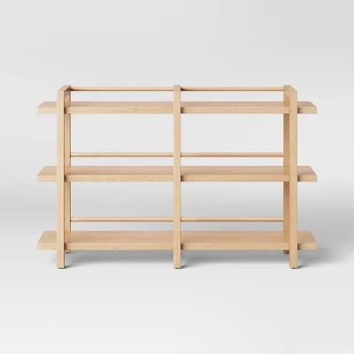 38" Hertford Wide Wood Horizontal Bookcase Brown - Threshold™ 2 38" Hertford Wide Wood Horizontal Bookcase Brown - Threshold™ - Image 2