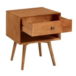 Greenberg 1 Drawer Mid-Century Modern Solid Wood Nightstand - Saracina Home -Baxton Studio Sales Store GUEST 25bb5c69 0a6c 4e3a b08f c7d8cbe3669c