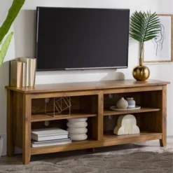 Transitional 4 Cubby Wood Open Storage TV Stand For TVs Up To 65"- Saracina Home -Baxton Studio Sales Store GUEST 25f3cc78 c68c 409d ba33 6e1083087415