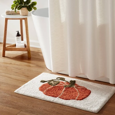 20"x30" Pumpkin Bath Rug Cream - Threshold™ 1 20"x30" Pumpkin Bath Rug Cream - Threshold™