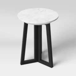 Altavista Round Marble End Table White - Threshold™ 5 Altavista Round Marble End Table White - Threshold™ -Baxton Studio Sales Store GUEST 2758c8eb 8d8e 4972 8d46 eafeb11b9283