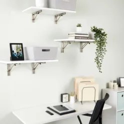 Built Industrial 2 Pack Folding L Wall Shelf Bracket, 10 Inch Collapsible Hardware With Locking Hinge For Garage Shelves, Holds 120lbs -Baxton Studio Sales Store GUEST 287cb2e8 070c 48d4 bea1 4033a2fb6480