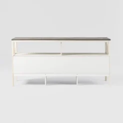 Farmhouse 3 Drawer Wood TV Stand For TVs Up To 65" - Saracina Home -Baxton Studio Sales Store GUEST 28f76feb 3b1e 4490 93aa fbbe5dcd3f6f