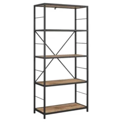 63" 4 Shelf Industrial Transitional Tall Bookshelf - Saracina Home -Baxton Studio Sales Store GUEST 293bbdd1 bd66 4bc9 a60a cd7d2ad5ce55