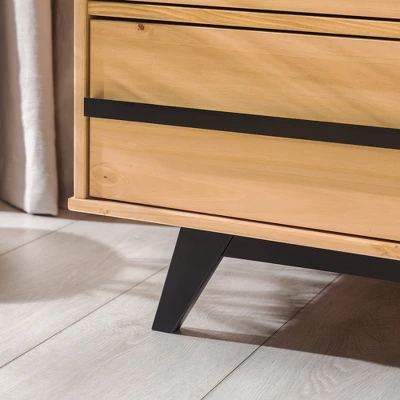 Modern 6 Drawer Double Dresser With Long Handles - Saracina Home 9 Modern 6 Drawer Double Dresser With Long Handles - Saracina Home - Image 9