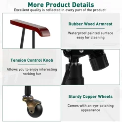 Costway Velvet Home Office Chair Swivel Adjustable Task Chair W/ Wooden Armrest -Baxton Studio Sales Store GUEST 295110a1 e91b 43ce 9389 c004659f2d4f