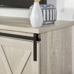 Modern Transitional Sliding Barndoor TV Stand For TVs Up To 65"- Saracina Home -Baxton Studio Sales Store GUEST 2ed1e221 3435 4c95 a81e 6f1a77314c8f