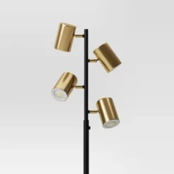 Dean Spotlight Floor Lamp Black/Brass (Includes LED Light Bulb) - Threshold™ -Baxton Studio Sales Store GUEST 2f16513e 21a0 40c4 b946 c34743de6af1