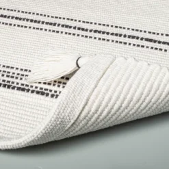 Tonal Stripes Bath Rug Sour Cream/Railroad Gray - Hearth & Hand™ With Magnolia -Baxton Studio Sales Store GUEST 2f18d171 85d9 4317 8172 0e2d70fef955