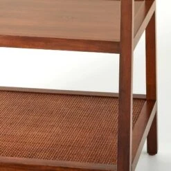 40" 4-Shelf Wood & Cane Transitional Ladder Bookshelf - Brown - Hearth & Hand™ With Magnolia -Baxton Studio Sales Store GUEST 3040d2a5 9efe 452f 8f76 ba8a65aaf668