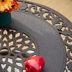 Captiva Designs 3pc Cast Aluminum Outdoor Patio Dining Set With Bar Stools Brown -Baxton Studio Sales Store GUEST 31cdcc2a 61da 42b0 a4a4 b413e02c6bea