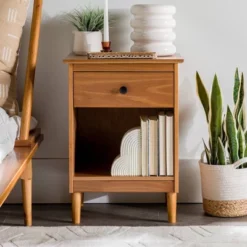 Stiva Classic Mid-Century Modern 1 Drawer Nightstand - Saracina Home 25 Stiva Classic Mid-Century Modern 1 Drawer Nightstand - Saracina Home -Baxton Studio Sales Store GUEST 33c12aa3 b173 42fe b6c7 72dbb0a37814