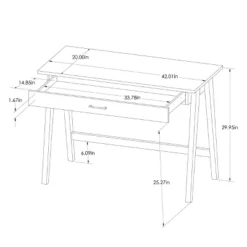 Paulo Wood Writing Desk With Drawer - Threshold™ -Baxton Studio Sales Store GUEST 3523b949 cdf7 44af ba99 a848cef26b34