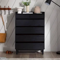 Mid-Century Modern Solid Wood 6 Drawer Vertical Dresser - Saracina Home -Baxton Studio Sales Store GUEST 364a7e44 403a 4a9d a40c 5d3b328ffdcf