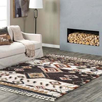 NuLOOM Southwestern Rosemarie Moroccan Tassel Shag Area Rug 1 NuLOOM Southwestern Rosemarie Moroccan Tassel Shag Area Rug