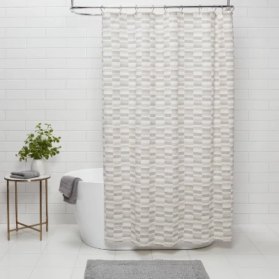 Colorblock Shower Curtain Gray - Threshold™ 1 Colorblock Shower Curtain Gray - Threshold™