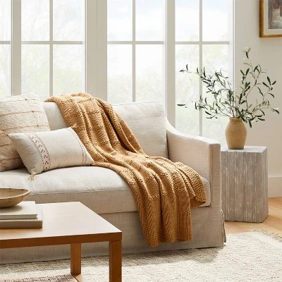 Grid Knit Throw Blanket - Threshold™ Designed With Studio McGee 1 Grid Knit Throw Blanket - Threshold™ Designed With Studio McGee