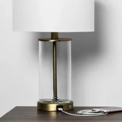 Fillable Accent With USB Table Lamp Brass - Threshold -Baxton Studio Sales Store GUEST 4230aee3 786a 4bde a46a 8ba460f4ad48