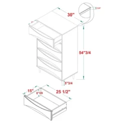 Mid-Century Modern Contoured 5 Drawer Chest Of Drawers - Saracina Home -Baxton Studio Sales Store GUEST 43cc1e9a 5cd5 4151 938d 575cc286a256