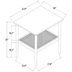 Wood & Cane Square Accent Side Table - Hearth & Hand™ With Magnolia -Baxton Studio Sales Store GUEST 46b28839 eb42 4b32 a0f7 6d40fd6b5238