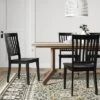 2pk Holden Slat Back Dining Chair Black - Threshold™