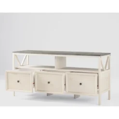 Farmhouse 3 Drawer Wood TV Stand For TVs Up To 65" - Saracina Home -Baxton Studio Sales Store GUEST 47fafb98 b85e 468b 9df3 9537ab731ccb