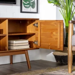 Solid Wood Mid-Century Modern TV Stand For TVs Up To 65" - Saracina Home -Baxton Studio Sales Store GUEST 4814f0a0 557a 4091 bf29 8479abd8c5d7