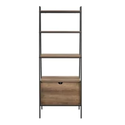 72" Open Shelf And Closed Storage Cabinet Ladder Bookcase - Saracina Home -Baxton Studio Sales Store GUEST 48b42602 a941 4f60 80c3 bd3ce1969bfa