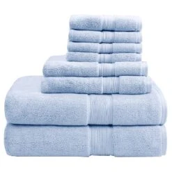 8pc Cotton Bath Towel Set -Baxton Studio Sales Store GUEST 490e303a 819a 4504 ae73 5aab5c1185bb
